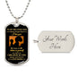 To My Son | Gold and Black | Dog Tag | Son's Gift