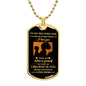 To My Son | Gold and Black | Dog Tag | Son's Gift