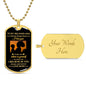 To My Son | Gold and Black | Dog Tag | Son's Gift