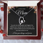 To Loving Mom | Black with Flower | Forever Love Necklace | Mom's Gift