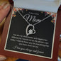 To Loving Mom | Black with Flower | Forever Love Necklace | Mom's Gift