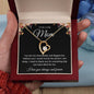 To Loving Mom | Black with Flower | Forever Love Necklace | Mom's Gift