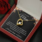 To Loving Mom | Black with Flower | Forever Love Necklace | Mom's Gift