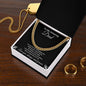 To My Dad | Black and White | Cuban Link Chain | Dad's Gift