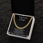 To My Dad | Black and White | Cuban Link Chain | Dad's Gift