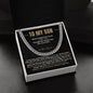 TO MY SON | BLACK & GOLD | CUBAN LINK CHAIN | SON GIFT