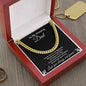 To My Dad | Black and White | Cuban Link Chain | Dad's Gift