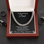 To My Dad | Black and White | Cuban Link Chain | Dad's Gift
