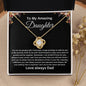 To My Amazing Daughter | Black and White | Love Knot Necklace | Gift for Daughter