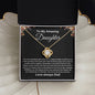 To My Amazing Daughter | Black and White | Love Knot Necklace | Gift for Daughter
