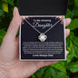 To My Amazing Daughter | Black and White | Love Knot Necklace | Gift for Daughter