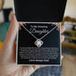 To My Amazing Daughter | Black and White | Love Knot Necklace | Gift for Daughter