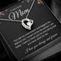 To Loving Mom | Black with Flower | Forever Love Necklace | Mom's Gift