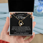 To Loving Mom | Black with Flower | Forever Love Necklace | Mom's Gift
