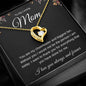 To Loving Mom | Black with Flower | Forever Love Necklace | Mom's Gift