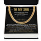 TO MY SON | BLACK & GOLD | CUBAN LINK CHAIN | SON GIFT