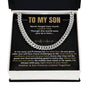 TO MY SON | BLACK & GOLD | CUBAN LINK CHAIN | SON GIFT