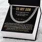 TO MY SON | BLACK & GOLD | CUBAN LINK CHAIN | SON GIFT