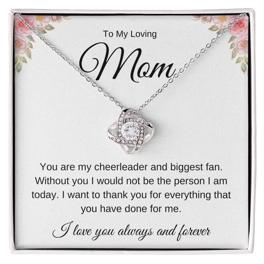 To Mom | Flowers | Love Knot Necklace | Gift for Mother